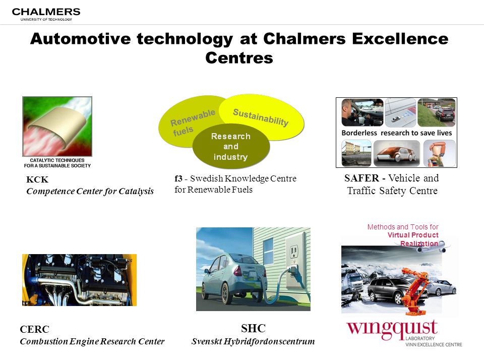 Automotive technology at Chalmers Excellence Centres