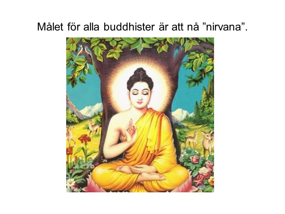Målet för alla buddhister är att nå nirvana .