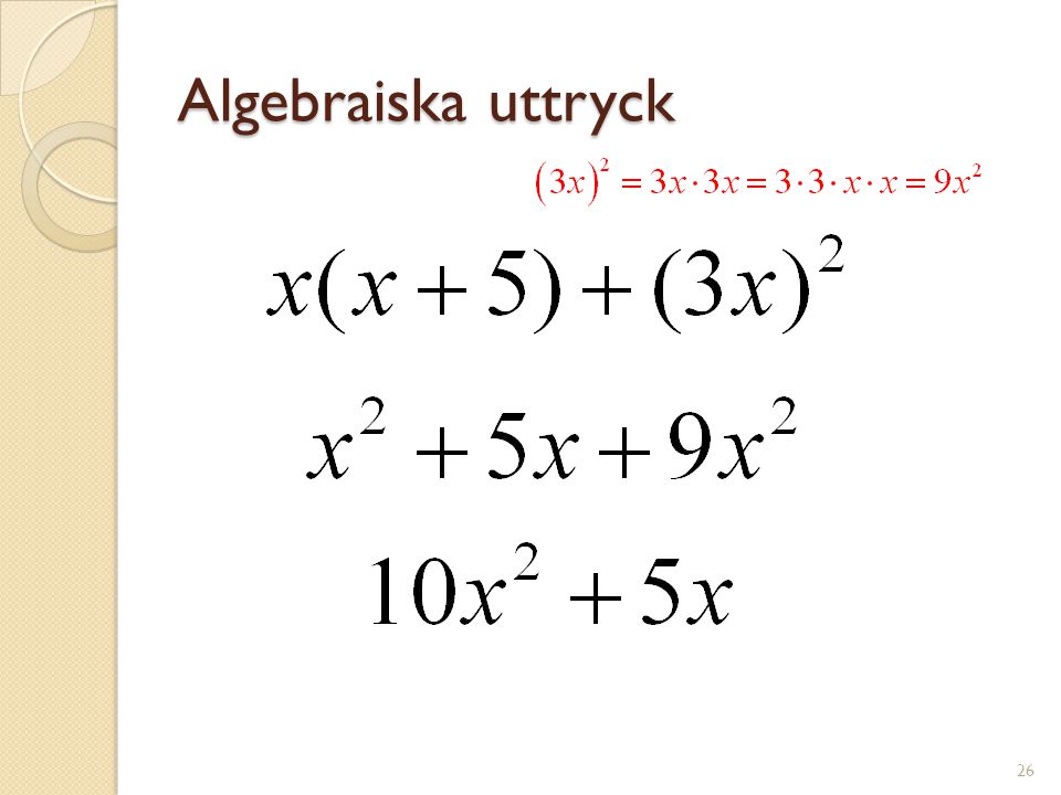 Algebraiska uttryck