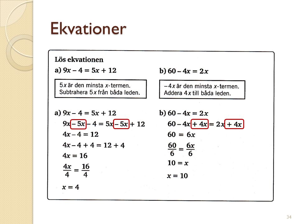 Ekvationer