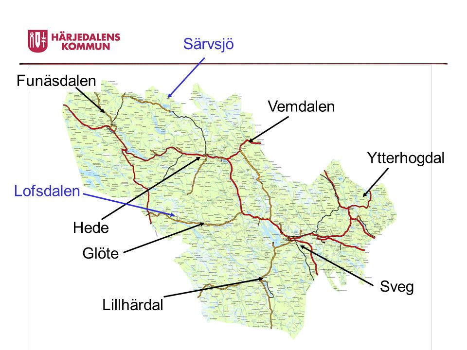 Särvsjö Funäsdalen Vemdalen Ytterhogdal Lofsdalen Hede Glöte Sveg Lillhärdal
