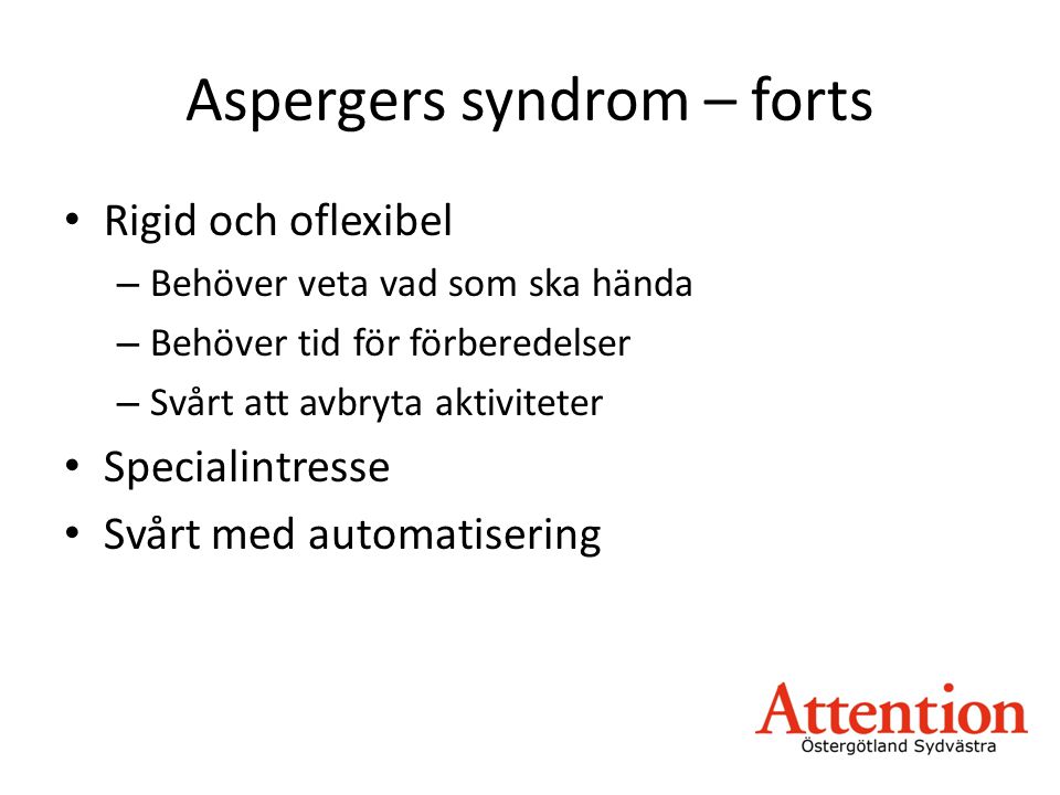 Aspergers syndrom – forts