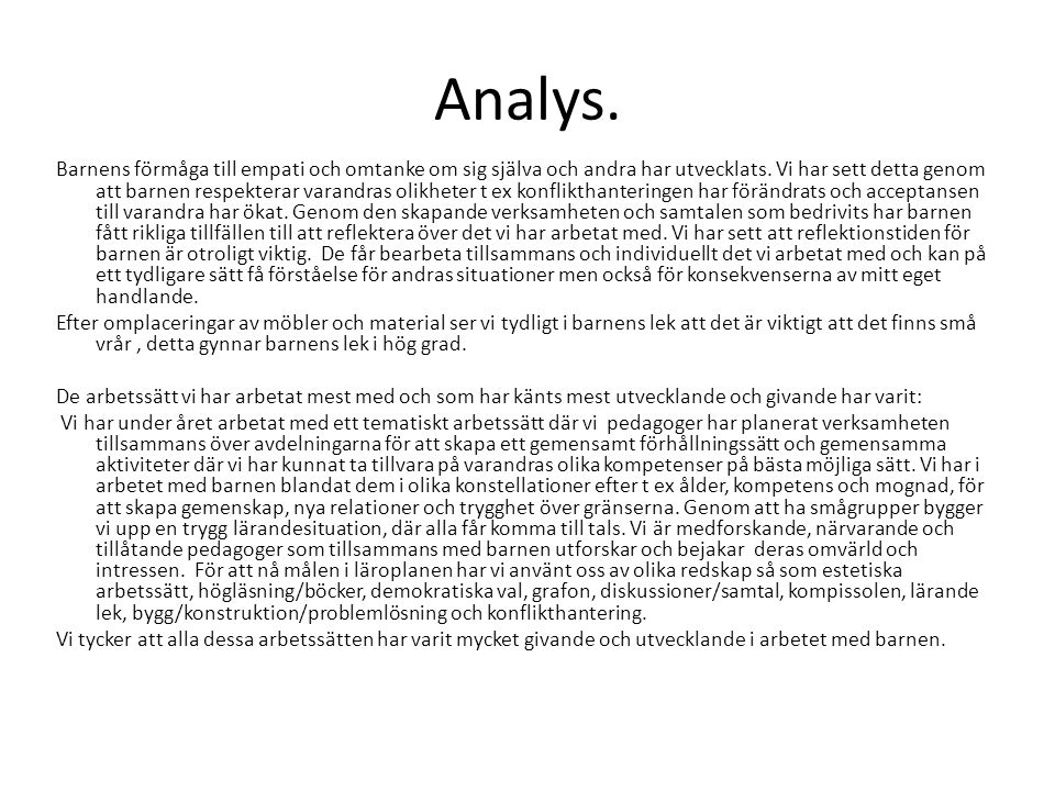 Analys.
