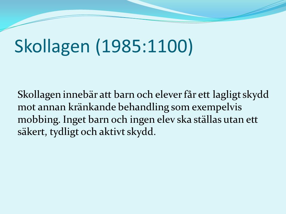 Skollagen (1985:1100)