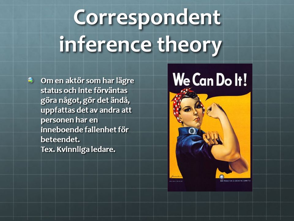 Correspondent inference theory