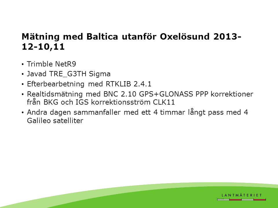 Mätning med Baltica utanför Oxelösund ,11