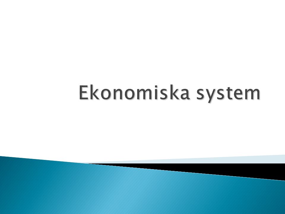 Ekonomiska system