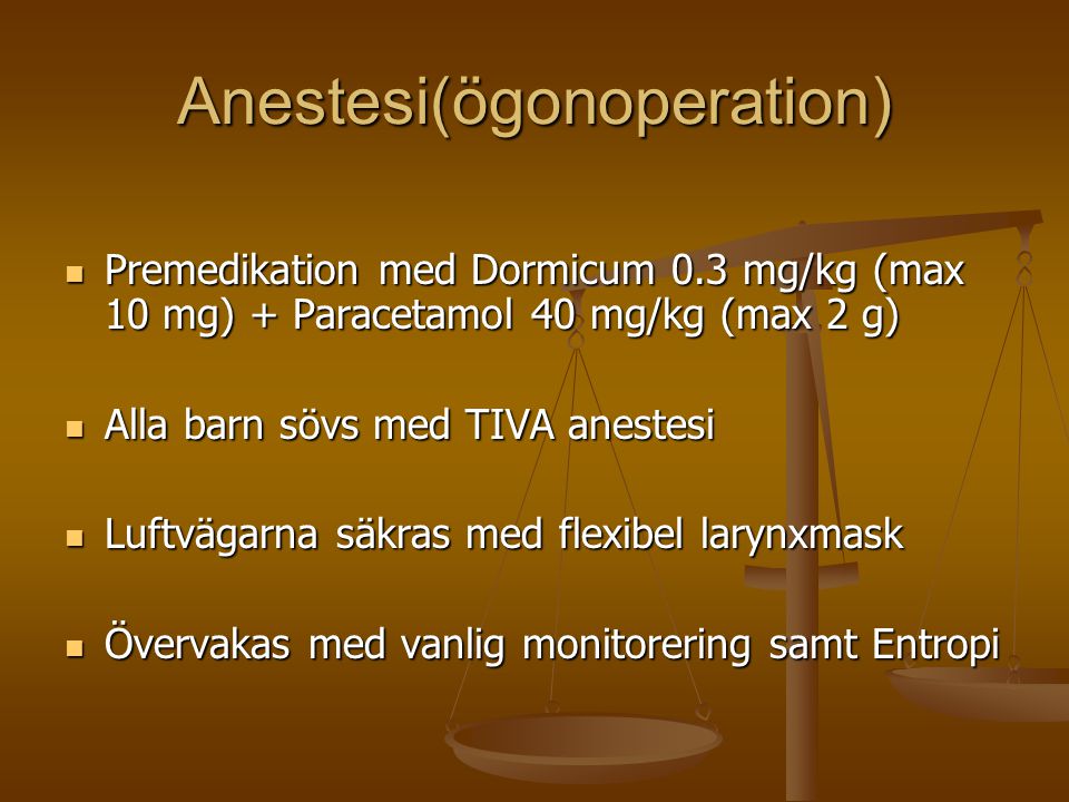 Anestesi(ögonoperation)