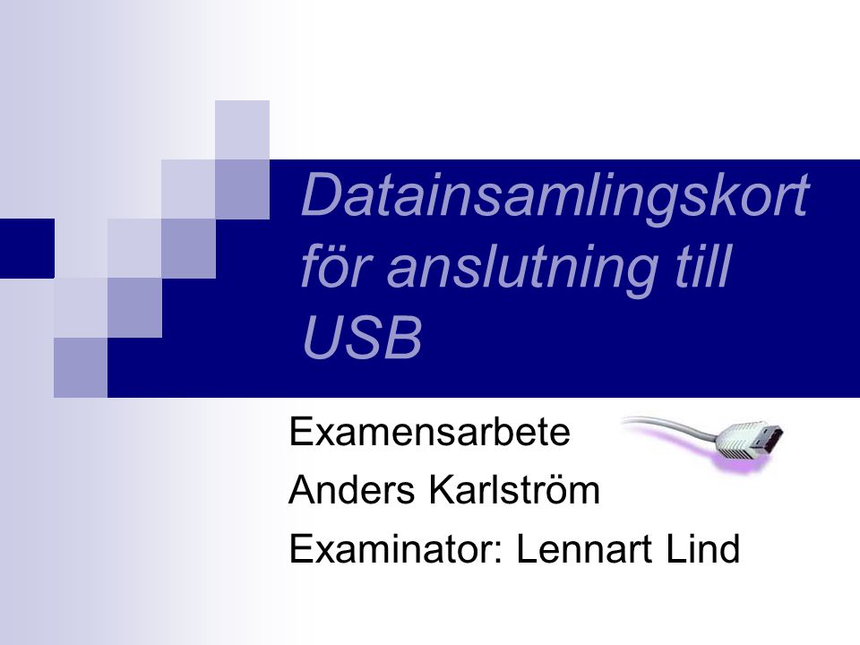 Datainsamlingskort för anslutning till USB