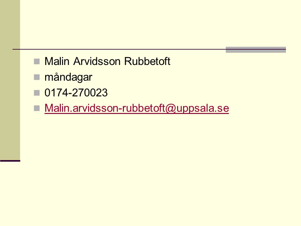 Malin Arvidsson Rubbetoft