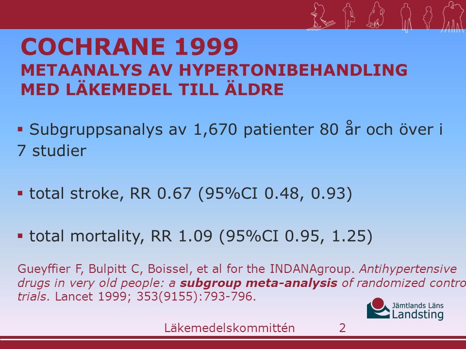 Cochrane 1999 metaanalys av hypertonibehandling med läkemedel till äldre