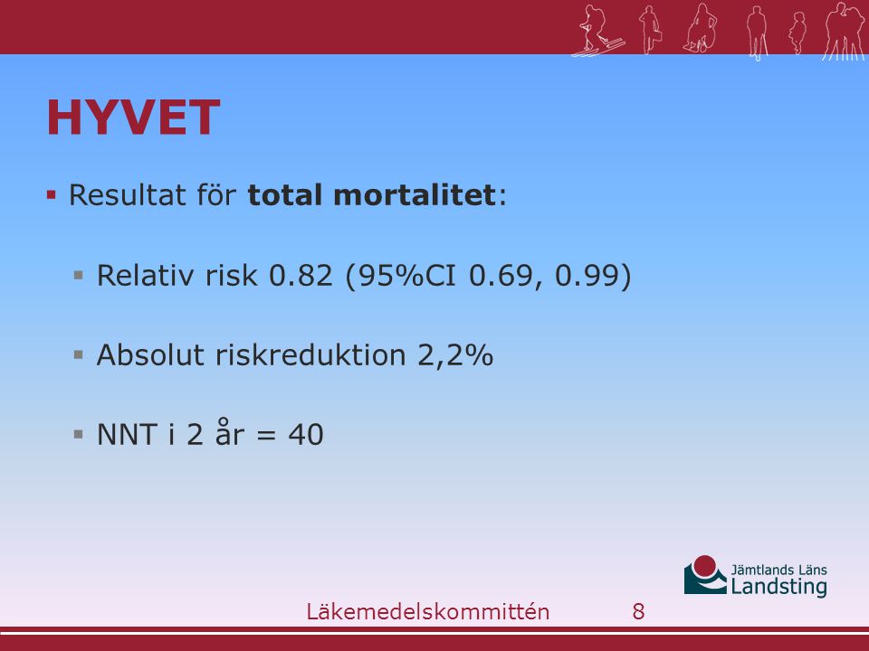 HYVET Resultat för total mortalitet: