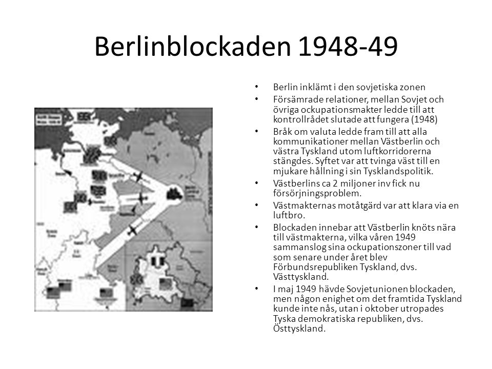 Berlinblockaden Berlin inklämt i den sovjetiska zonen