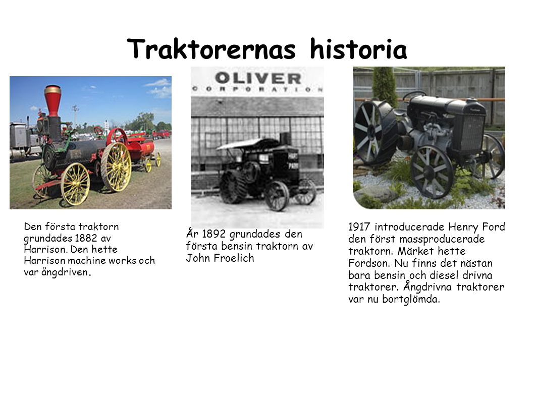 Traktorernas historia