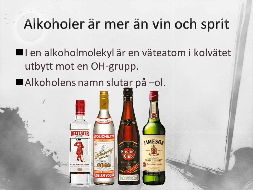 Alkoholer är mer än vin och sprit