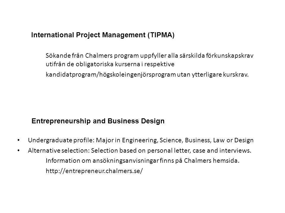 International Project Management (TIPMA)