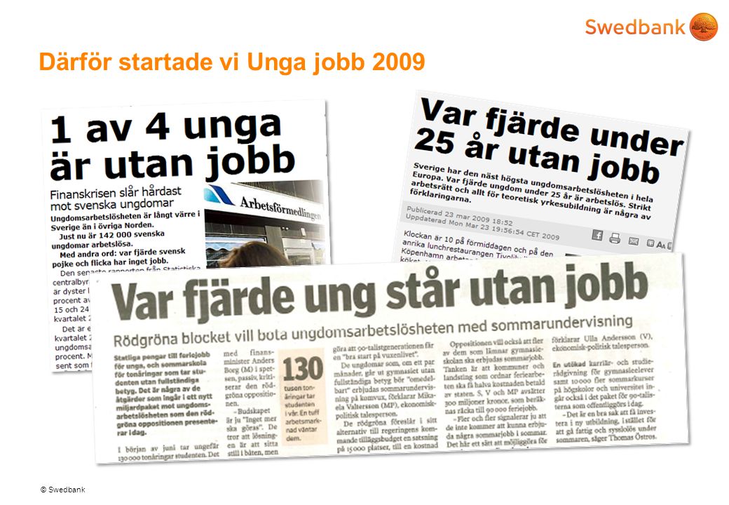 Därför startade vi Unga jobb 2009