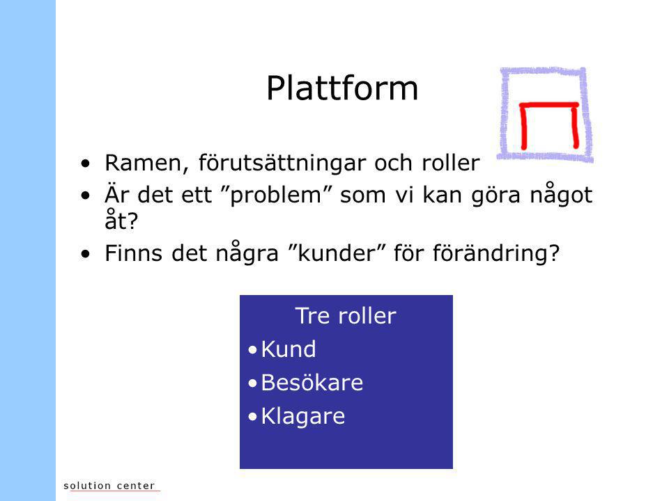 Plattform Ramen, förutsättningar och roller
