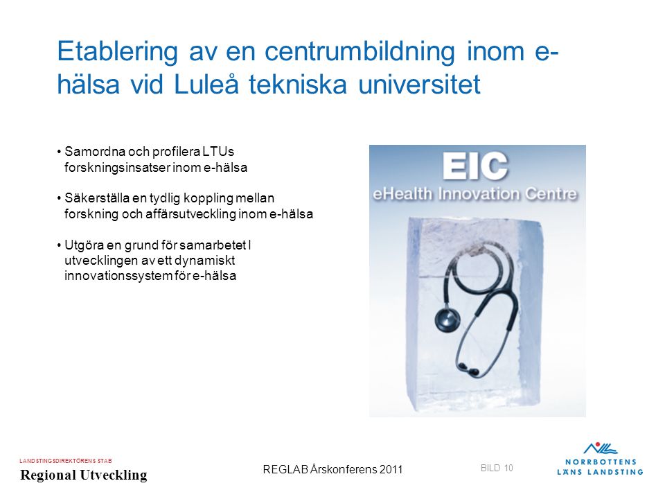 Etablering av en centrumbildning inom e-hälsa vid Luleå tekniska universitet