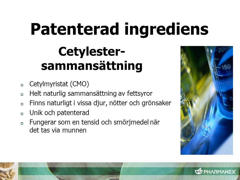 Patenterad ingrediens Cetylester-sammansättning