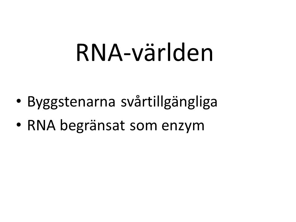 Byggstenarna svårtillgängliga RNA begränsat som enzym