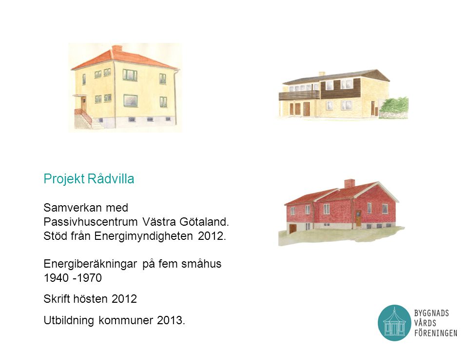 Projekt Rådvilla Samverkan med Passivhuscentrum Västra Götaland