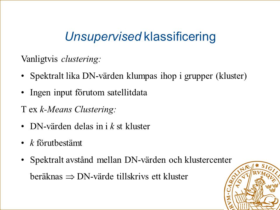 Unsupervised klassificering