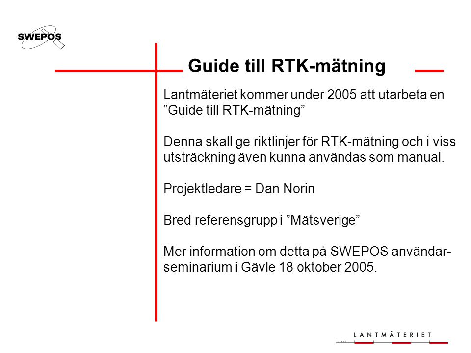 Guide till RTK-mätning