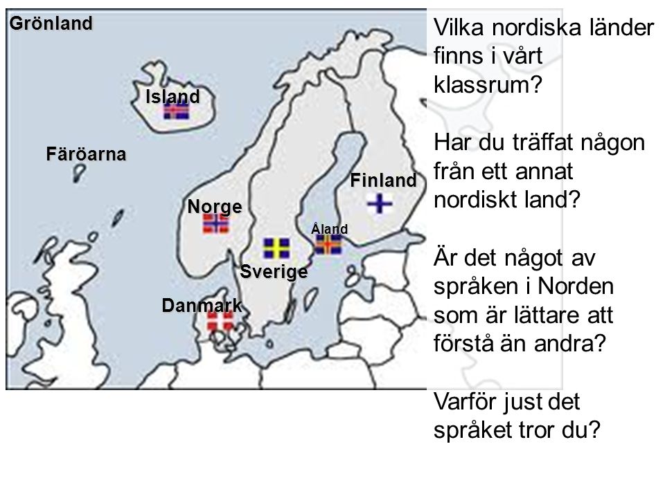 Vilka nordiska länder finns i vårt klassrum