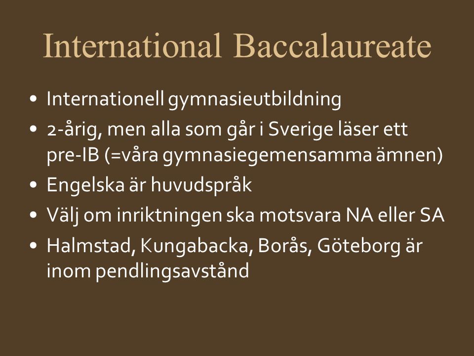 International Baccalaureate