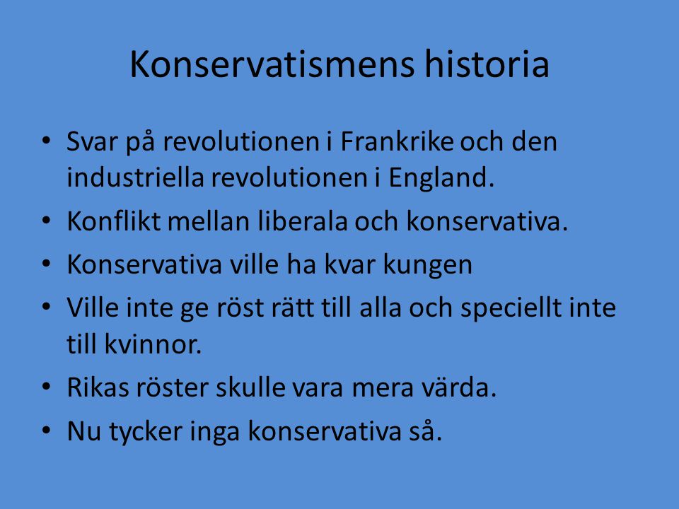 Konservatismens historia