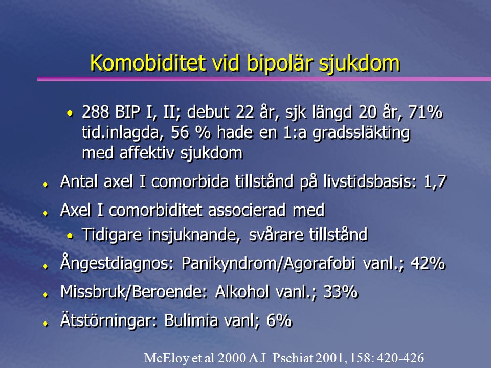 Komobiditet vid bipolär sjukdom