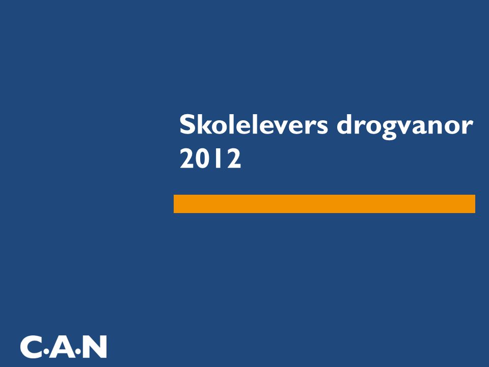 Skolelevers drogvanor 2012