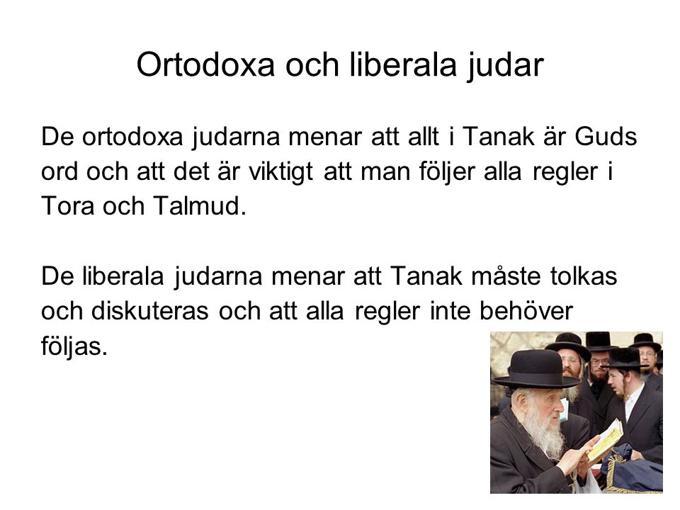 Ortodoxa och liberala judar