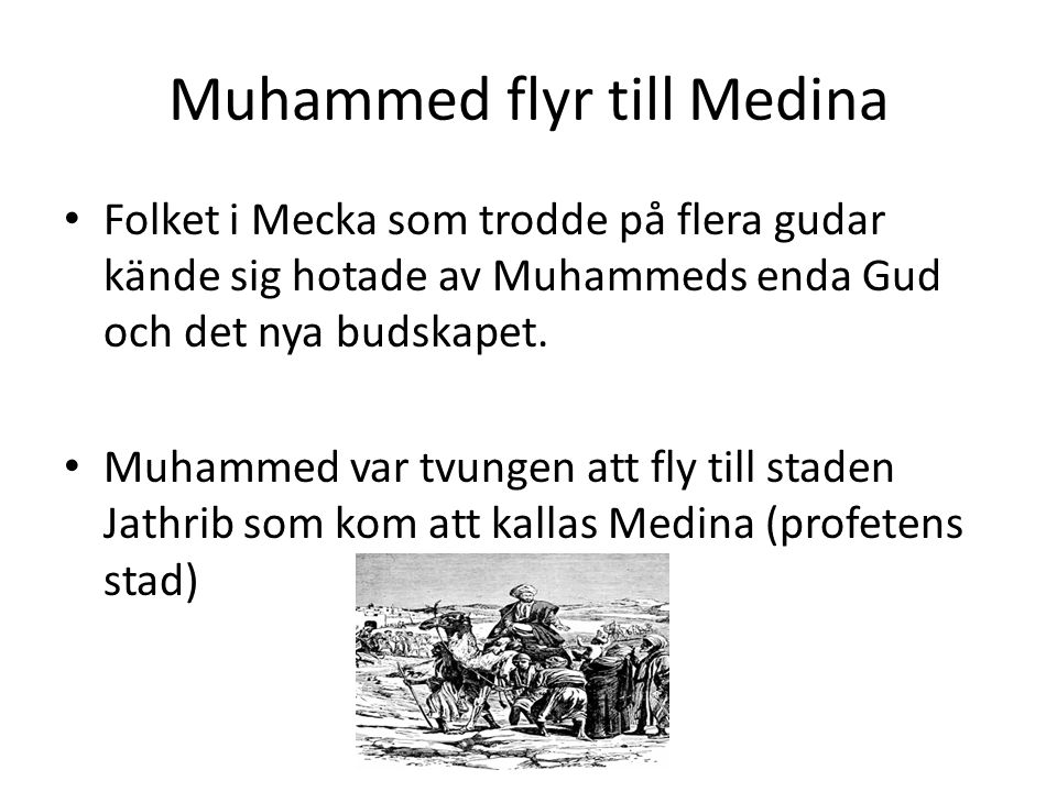 Muhammed flyr till Medina