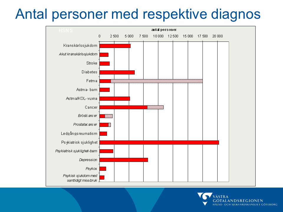 Antal personer med respektive diagnos