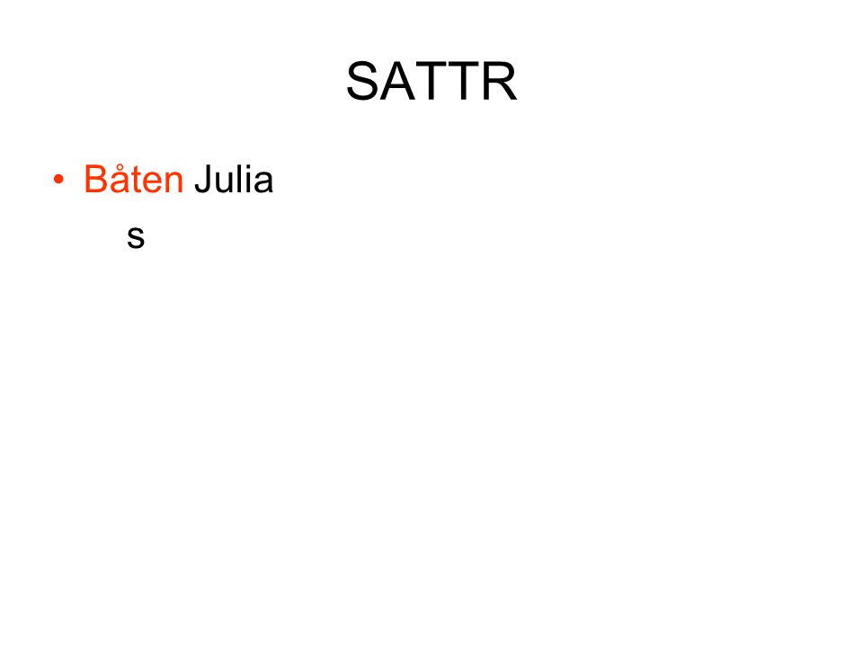 SATTR Båten Julia s