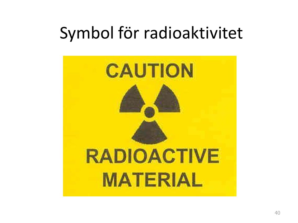 Symbol för radioaktivitet