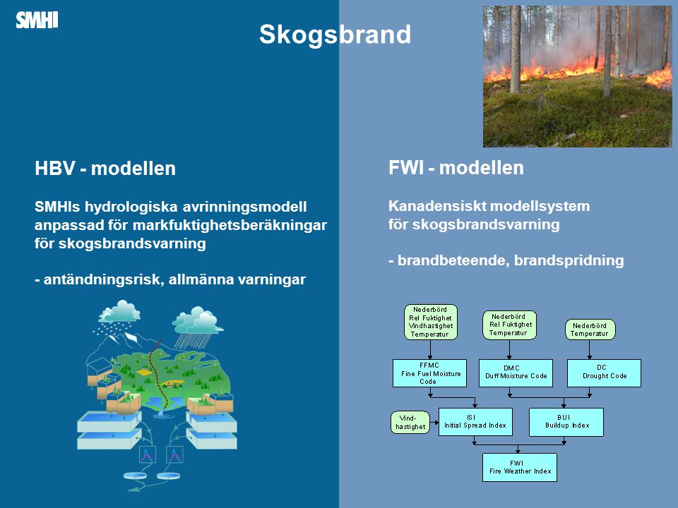 Skogsbrand FWI - modellen Kanadensiskt modellsystem för skogsbrandsvarning - brandbeteende, brandspridning.