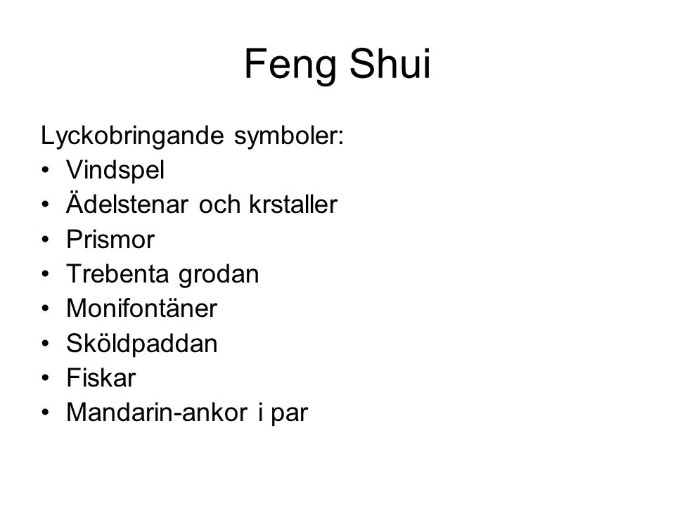 Feng Shui Lyckobringande symboler: Vindspel Ädelstenar och krstaller