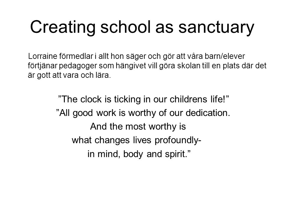 Creating school as sanctuary