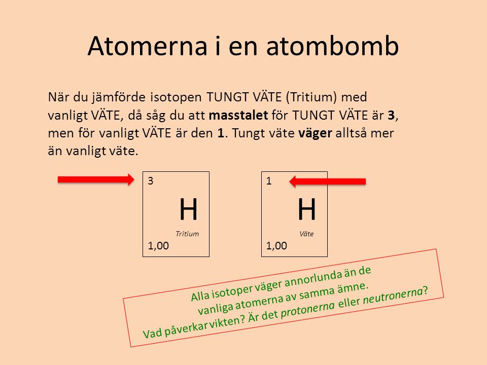 H H Atomerna i en atombomb