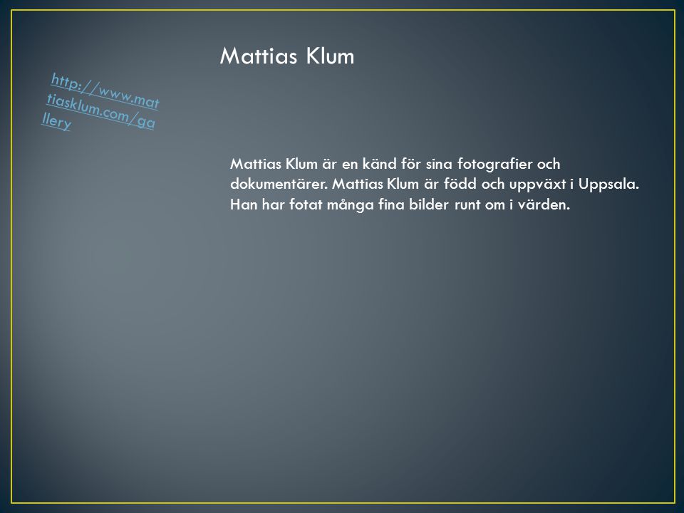 Mattias Klum
