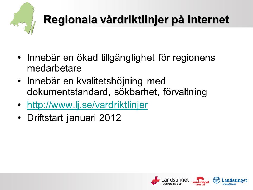 Regionala vårdriktlinjer på Internet