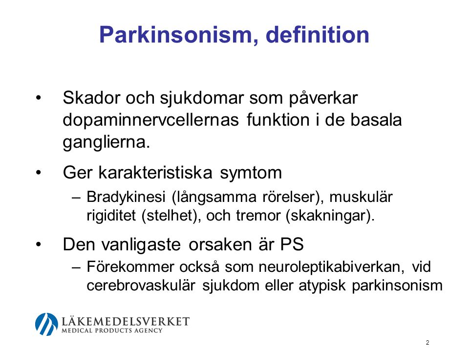 Parkinsonism, definition