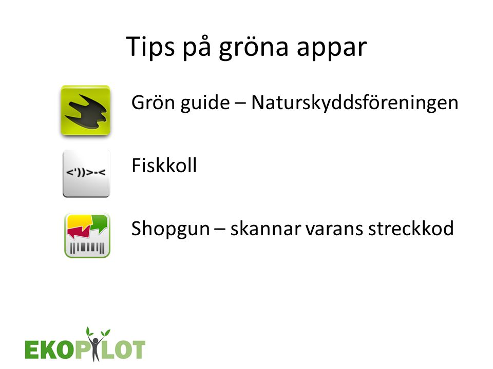 Tips på gröna appar Grön guide – Naturskyddsföreningen Fiskkoll