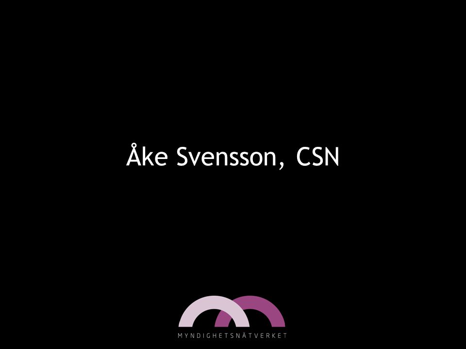 Ake Svensson Csn Ake Svensson Csn Inledning Och Presentation