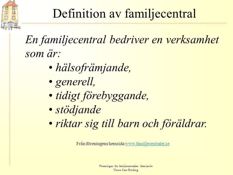 Definition av familjecentral