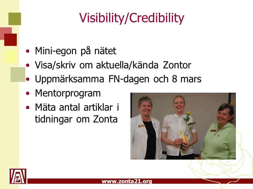 Visibility/Credibility
