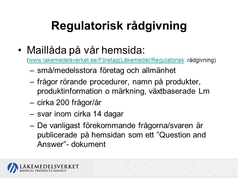 Regulatorisk rådgivning